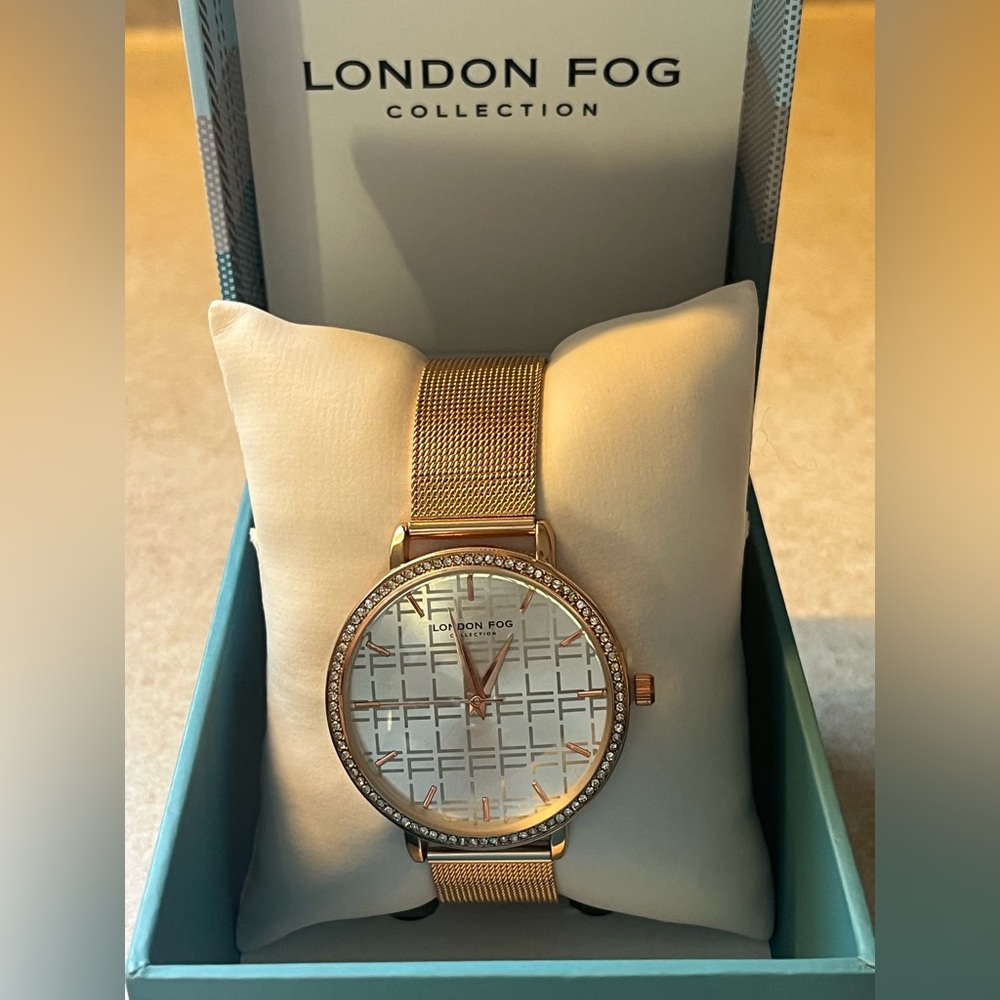 Women's Buckingham Rose Gold-Tone Alloy Mesh Bracelet Watch 38mm NWT